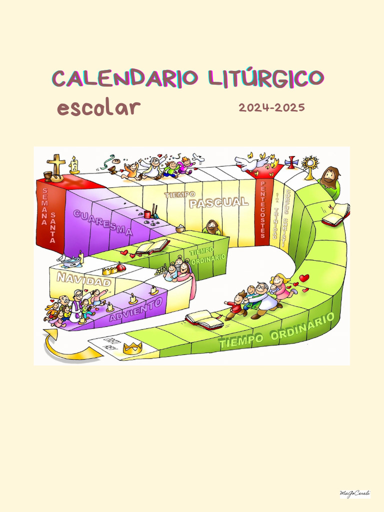 Calendario Litúrgico 2024-2025 | PDF | Año litúrgico | Pascua de ...