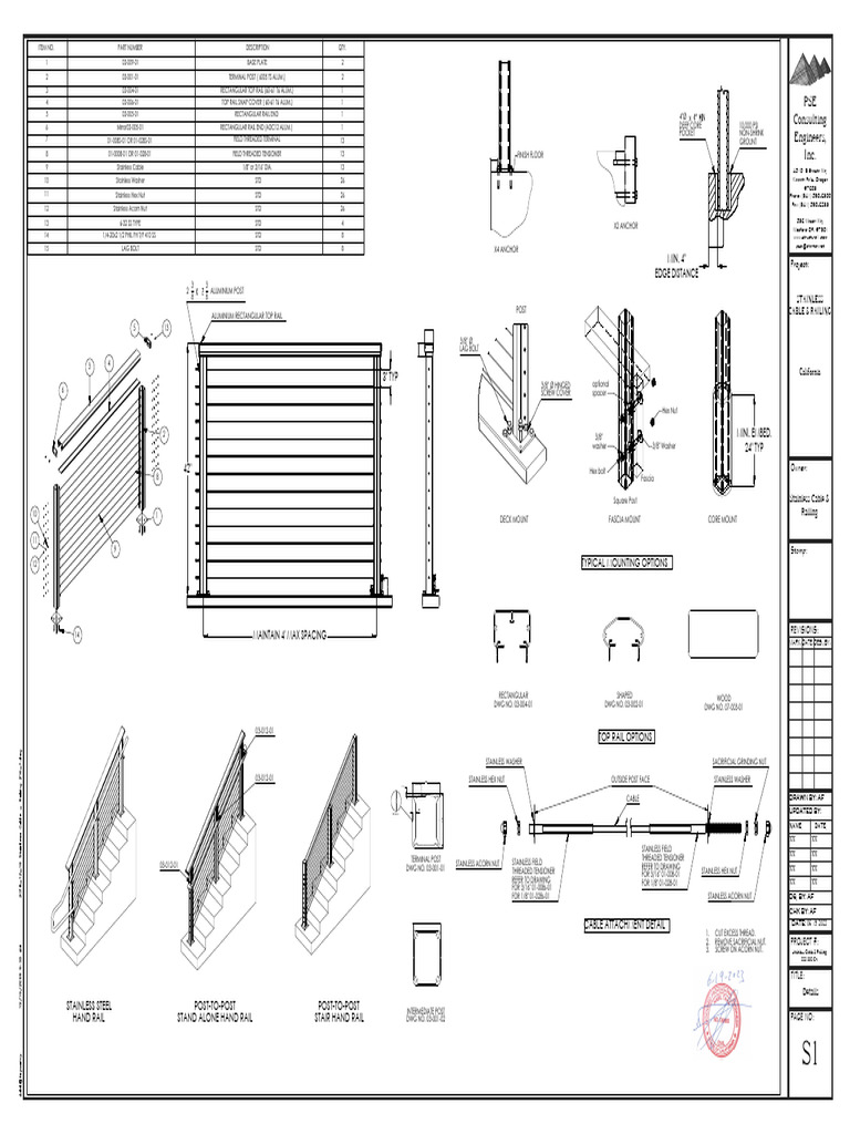2023 06 19 Stainless Cable Railing 223 802 CA | PDF | Screw | Nut ...