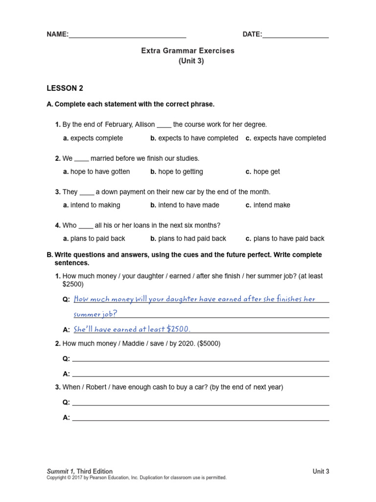 Grammar Unit 3 Part2 | PDF | Money