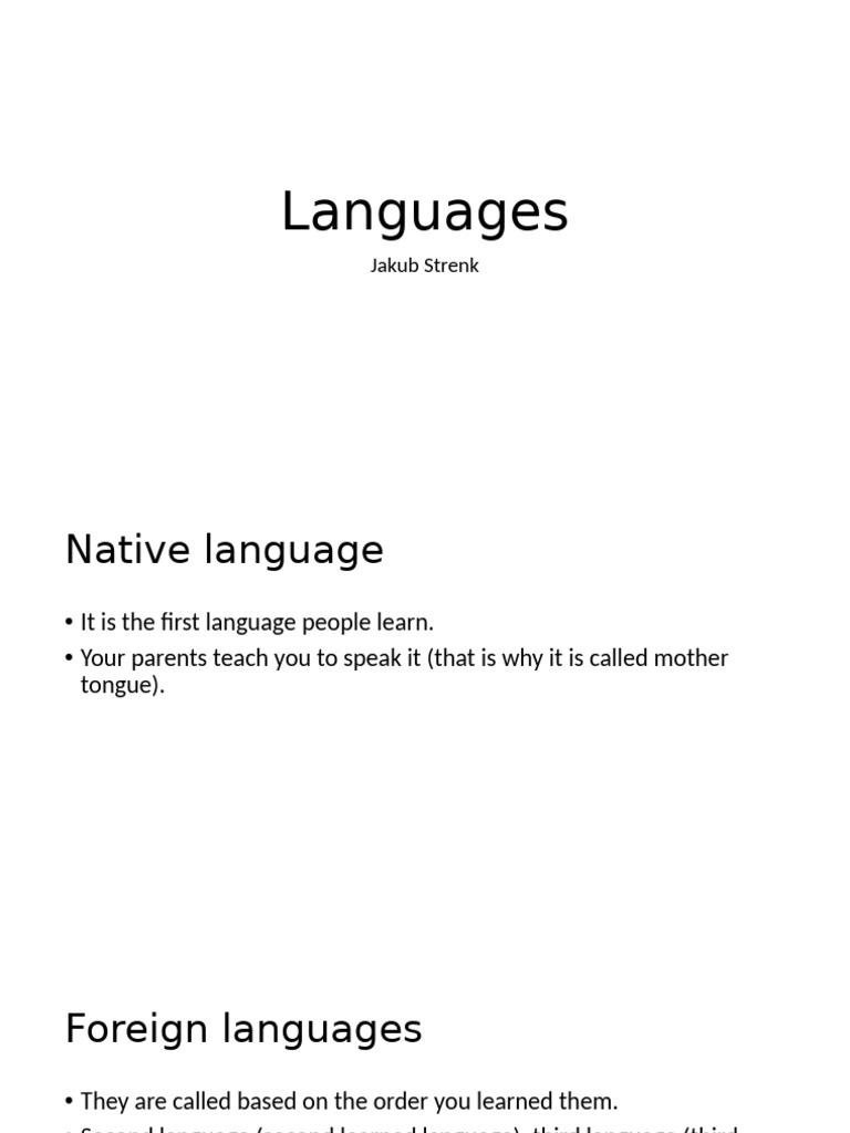 Languages | PDF
