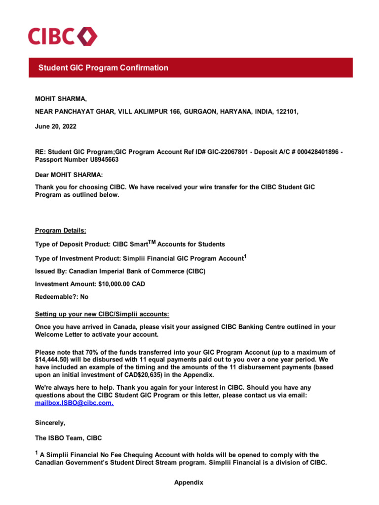 Investment Advice Letter Generated (GIC-22067801) | PDF | Credit Card ...