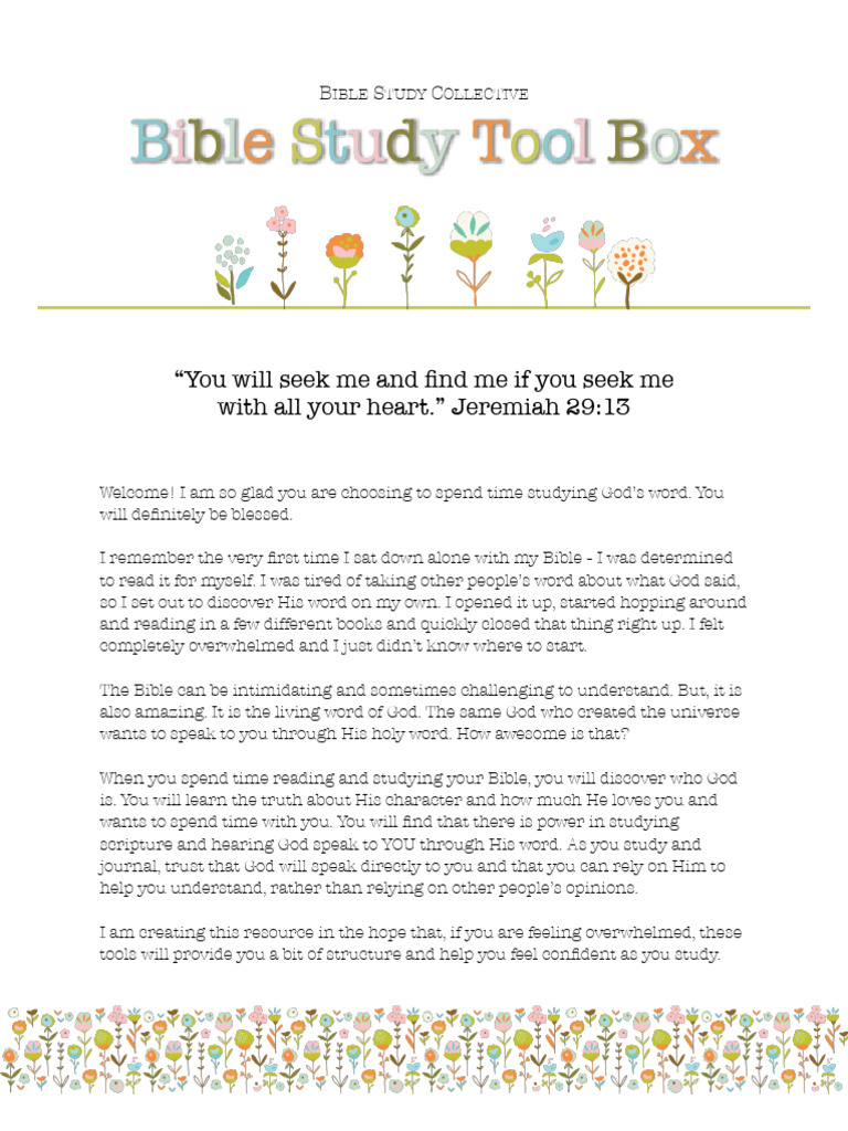 Bible Study Collective Bible Study Tool Box PDF 2024 | PDF | Bible | God