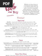 Table D'hote Menu Sample | PDF