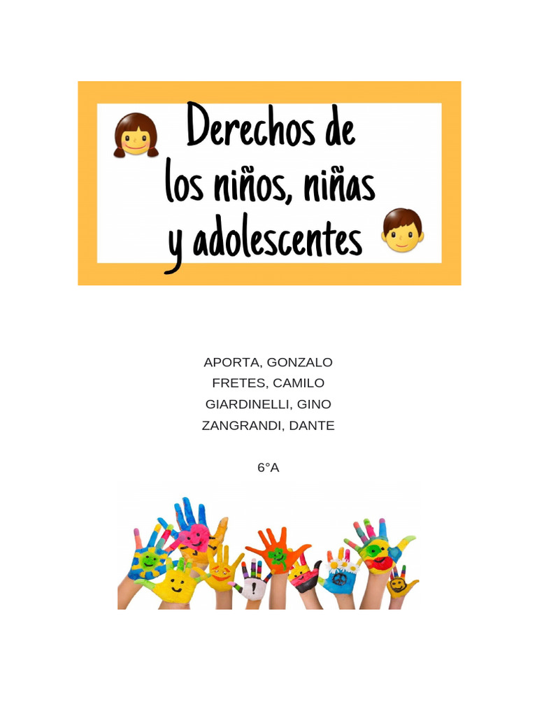 Derechos de la Niñez y Adolescencia | PDF | Derechos de los niños ...
