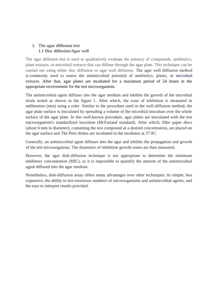 Prof. Aina Book Review The Agar Diffusion Test | PDF | Biology ...