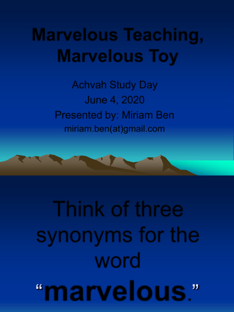 Marvelous Teaching Marvelous Toy | PDF | Syntax | Linguistics
