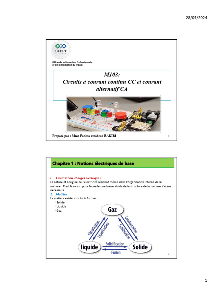 Introduction aux circuits électriques CC | PDF | Tension électrique ...