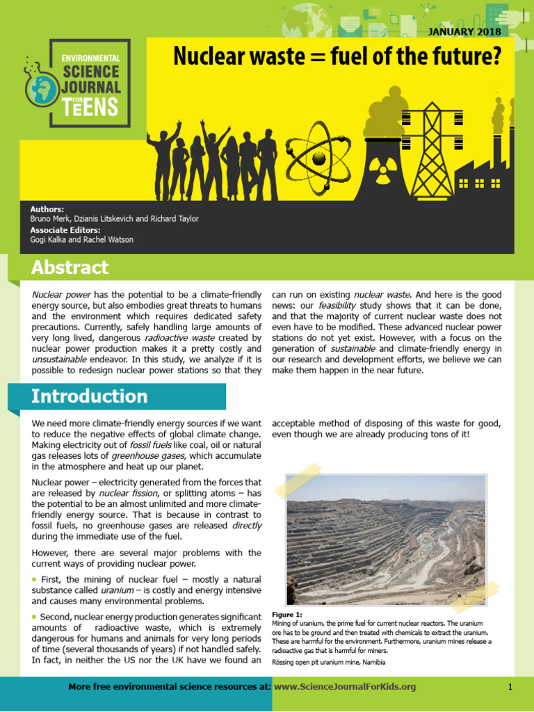 Future of Nuclear Power: Waste as Fuel | PDF | Nuclear Power ...