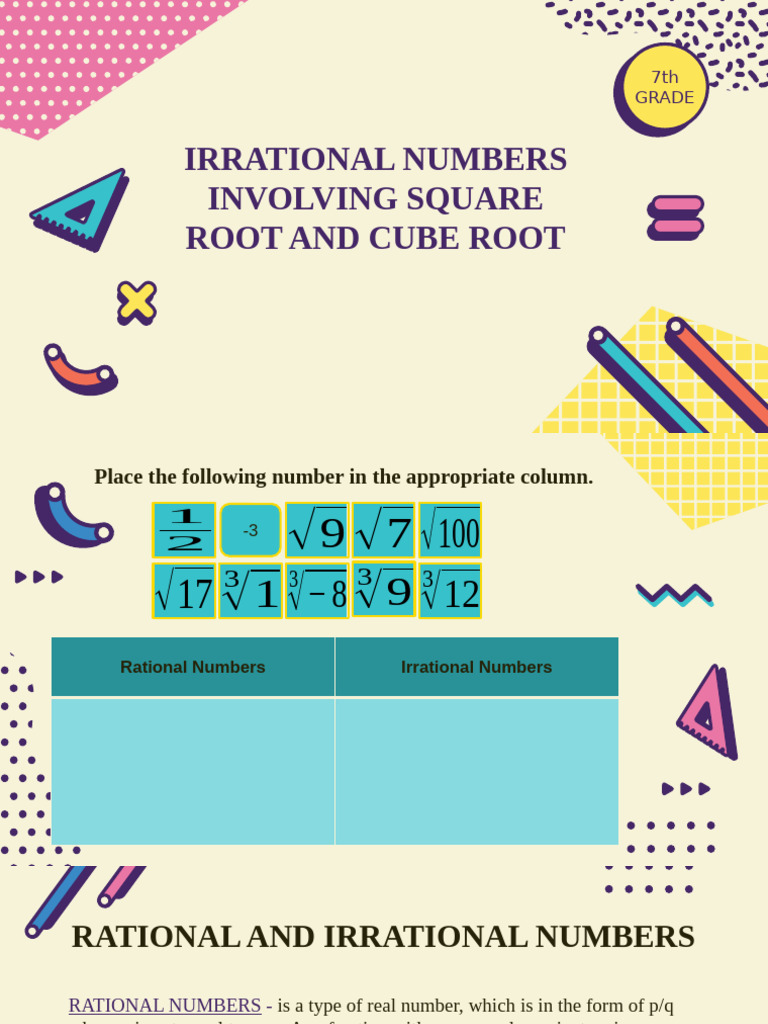 Irrationalnumbers | PDF | Teaching Methods & Materials