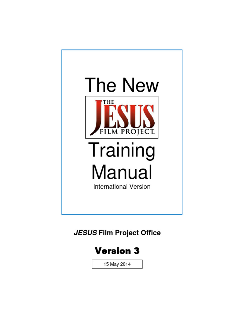 JESUS Film Project Training Manual | PDF | Disciple (Christianity) | Jesus