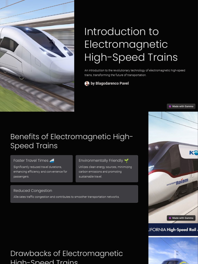 Electromagnetic High-Speed Train Overview | PDF | Transport | Train
