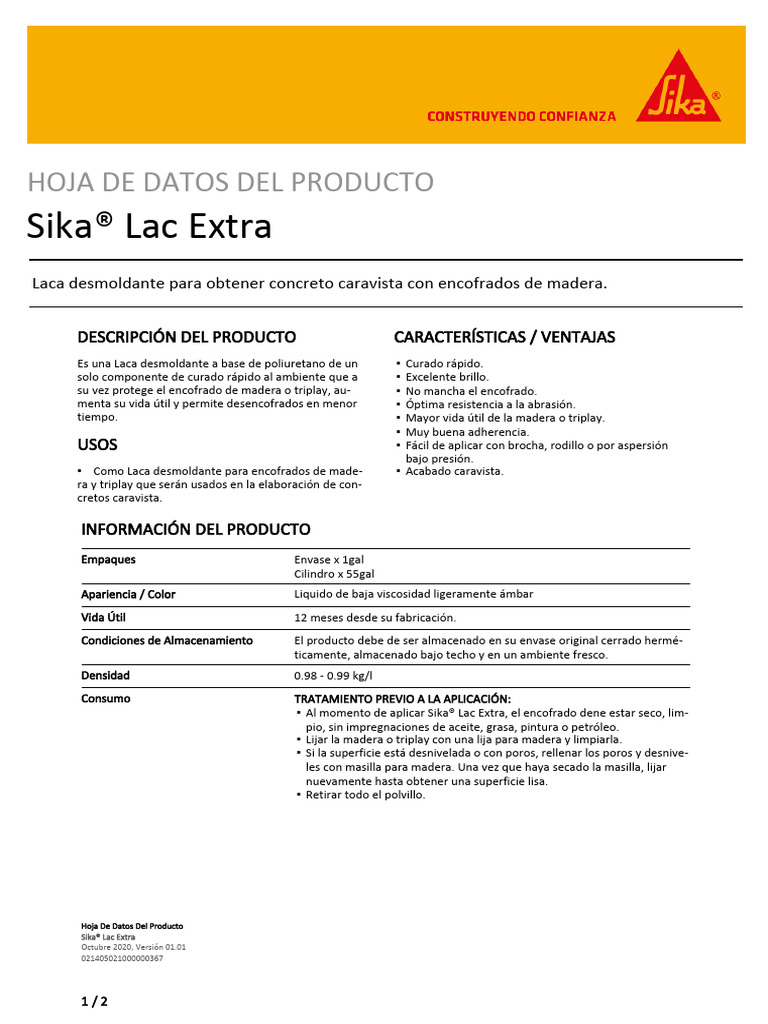 Sika Lac Extra | PDF
