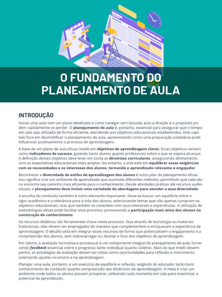 Planejamento de Aula Eficaz e Metodologias | PDF | Aprendizado | Pedagogia