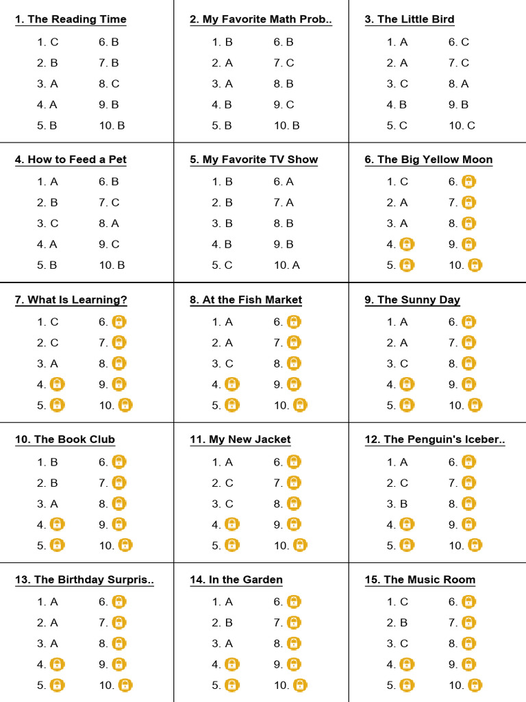 Answer Key (Free Version) | PDF
