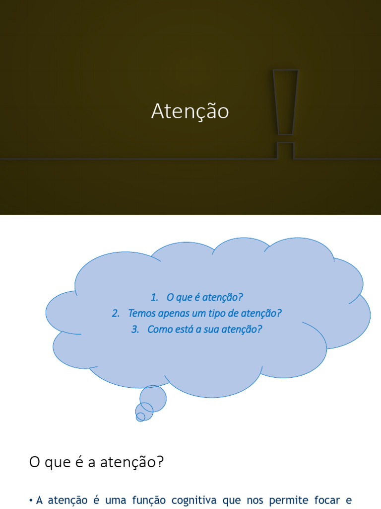 Entendendo a Atenção Humana | PDF | Atenção | Pensamento