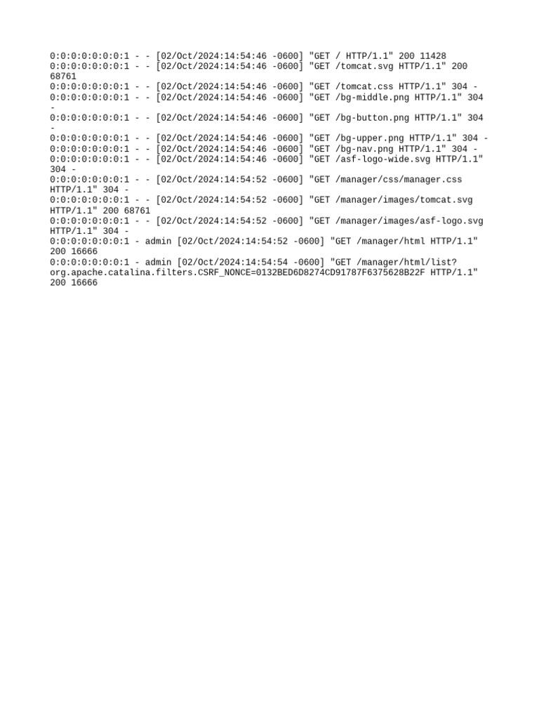 Localhost access log 2024 10 02 pdf