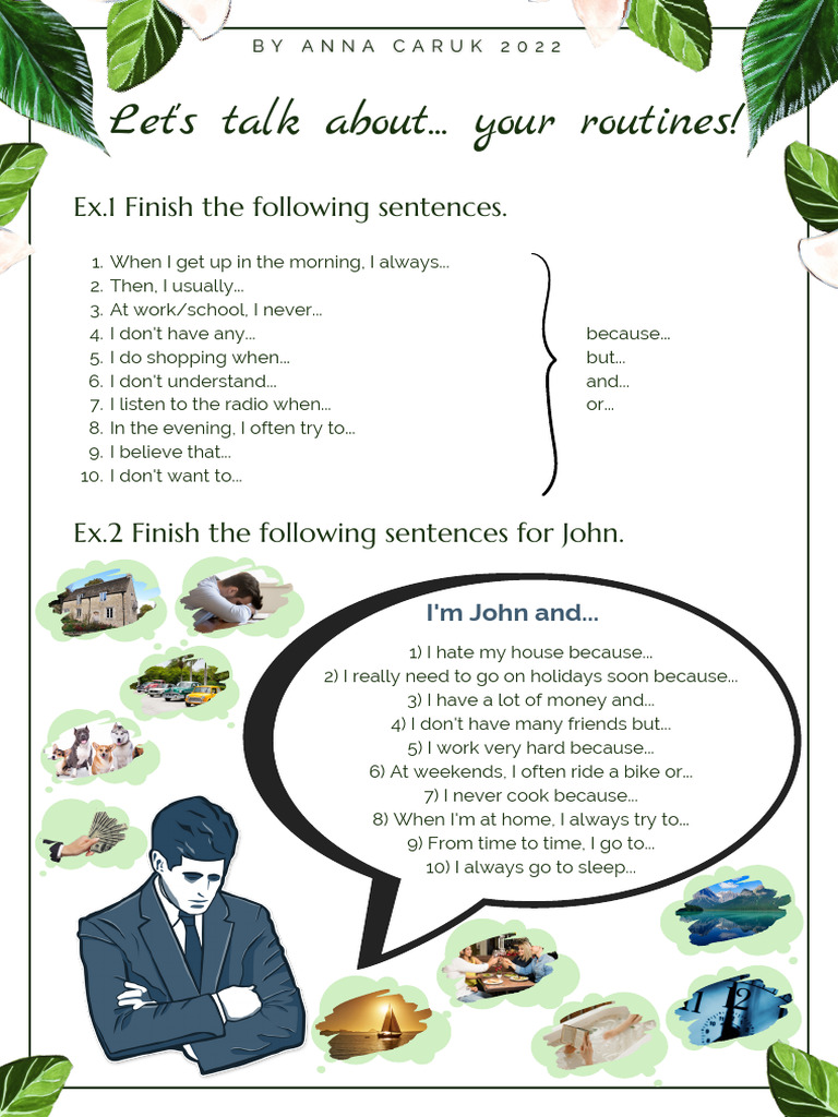 Let's Talk About Routines A1A2 | PDF