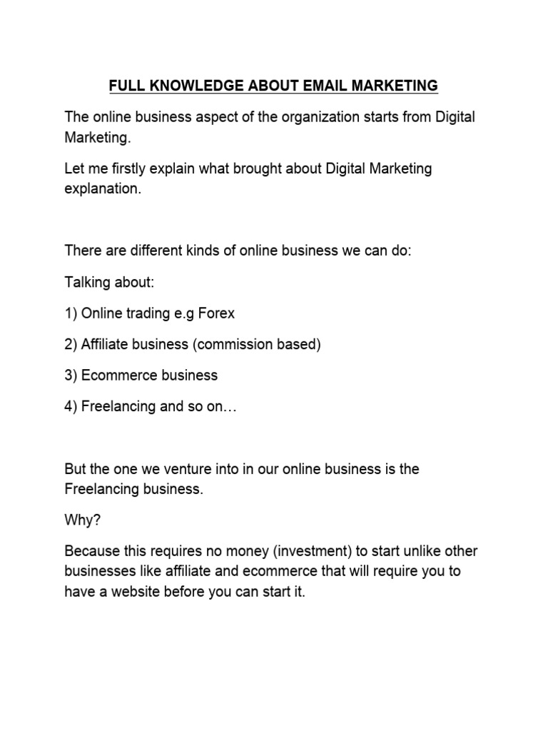Understanding Email Marketing Basics | PDF | Email Spam | Application ...