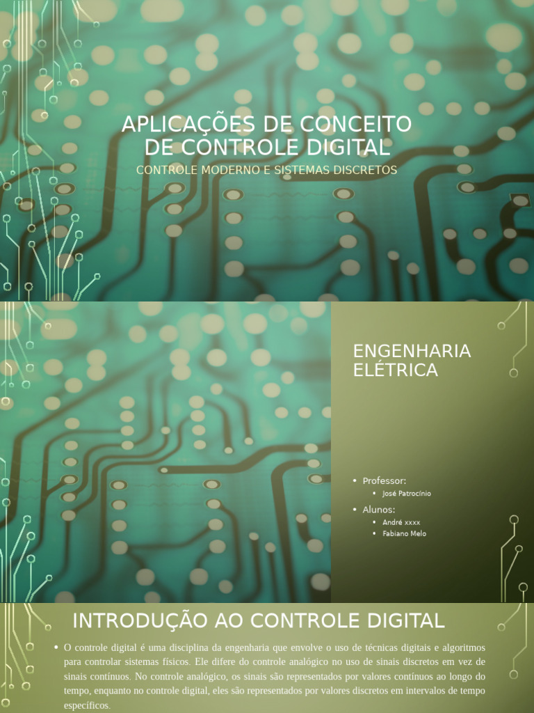 Aplicações de Conceito de Controle Digital | PDF | Automação | Sistema ...