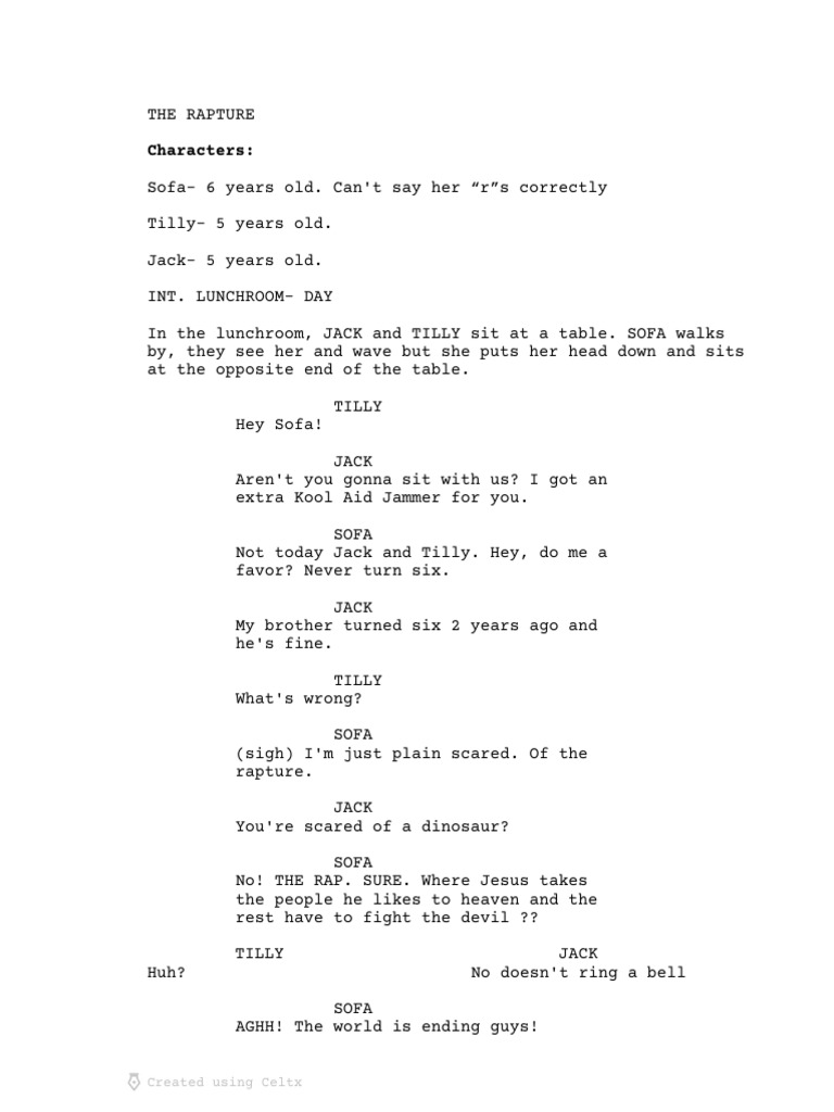 (Second Draft) The Rapture | PDF
