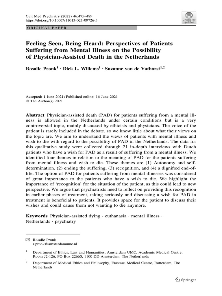 Feeling Seen, Being Heard | PDF | Psychiatry | Mental Disorder