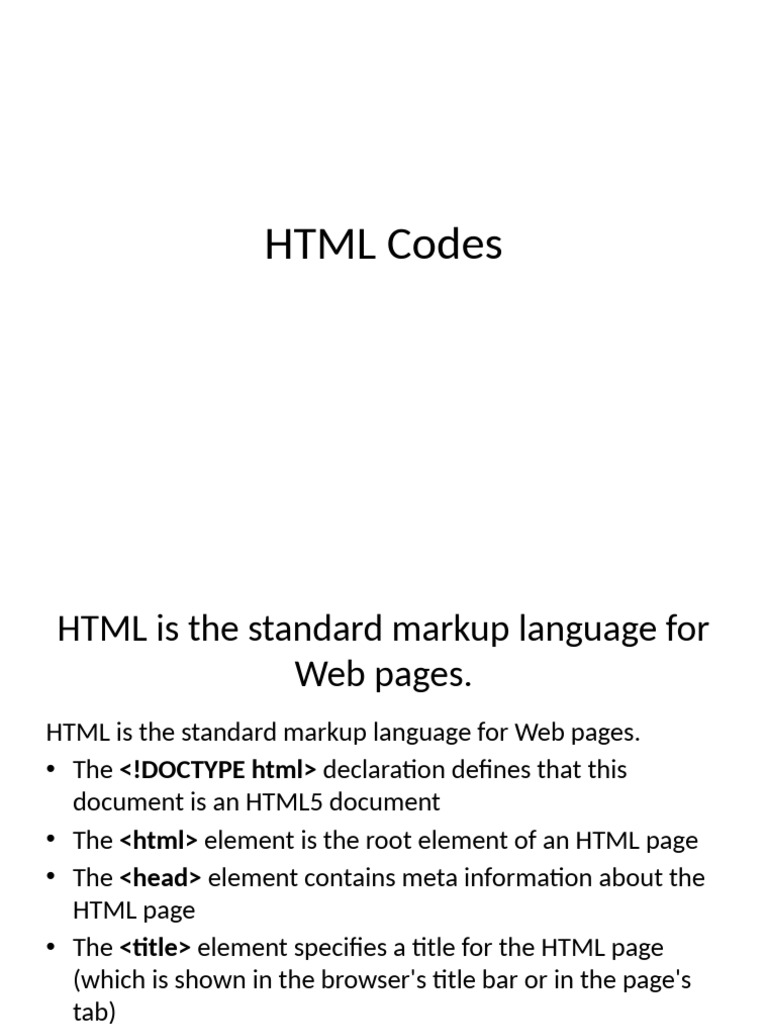 HTML Codes | PDF