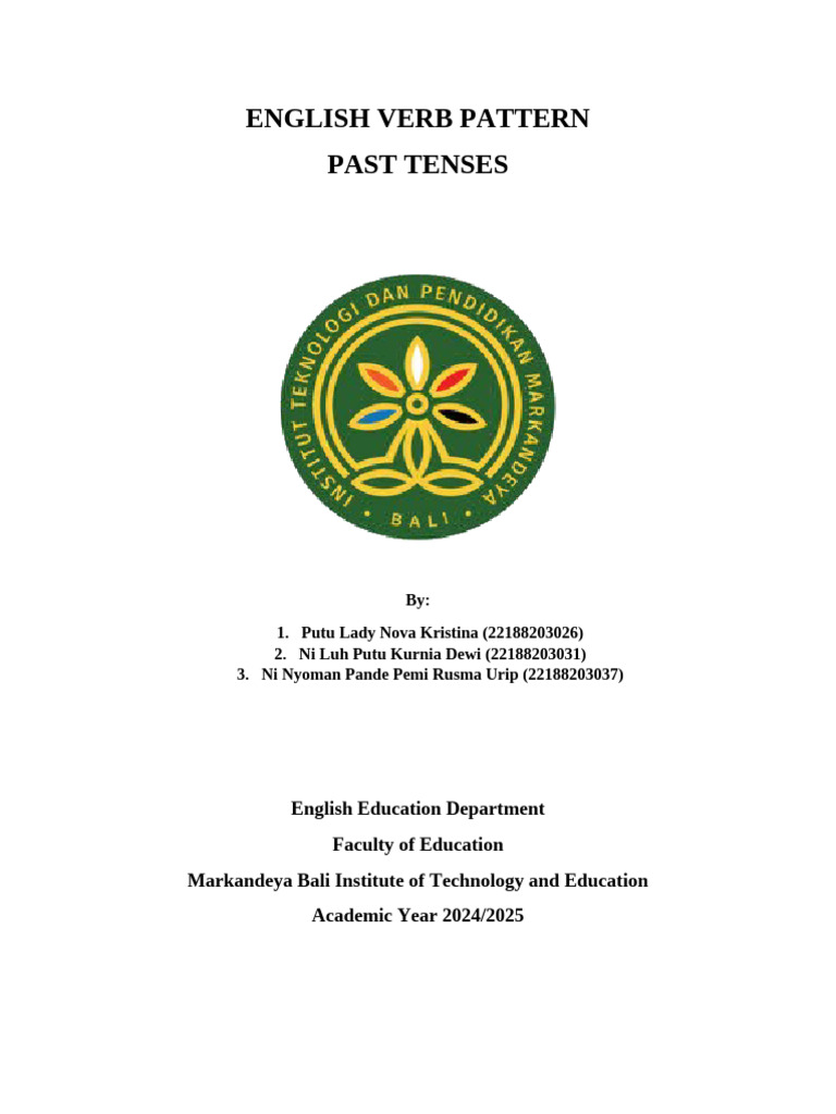 Understanding English Past Tenses | PDF | Grammatical Tense | Verb