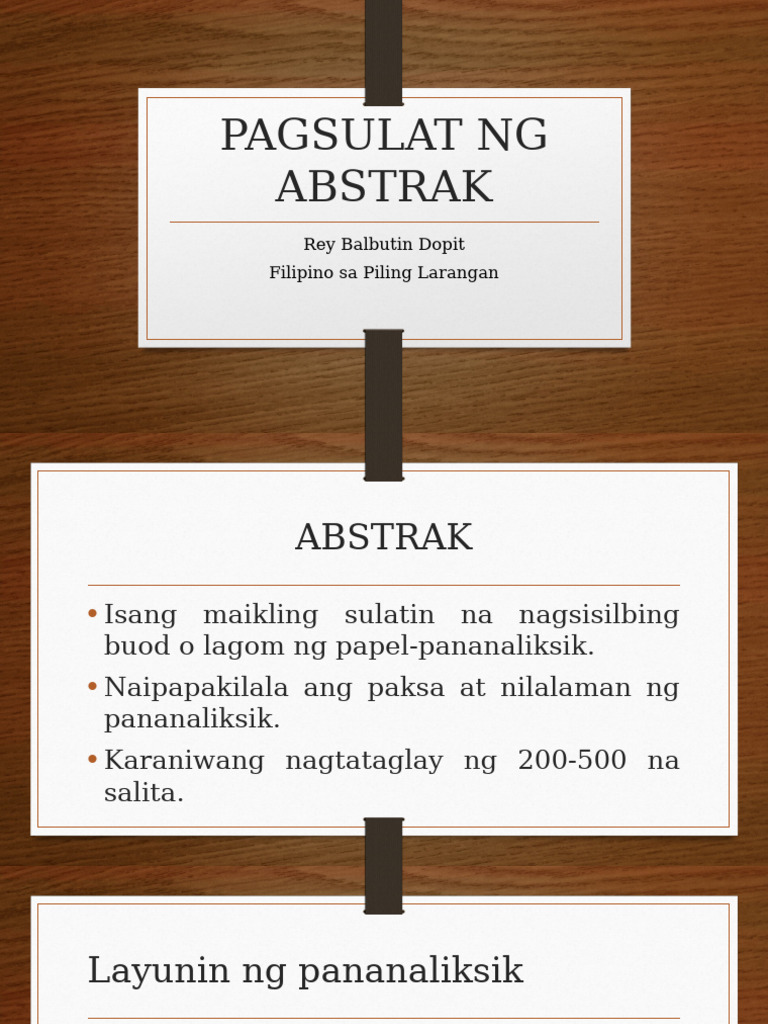 Pagsulat NG Abstrak | PDF