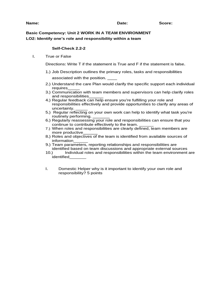 Unit 2 - LO2 | PDF