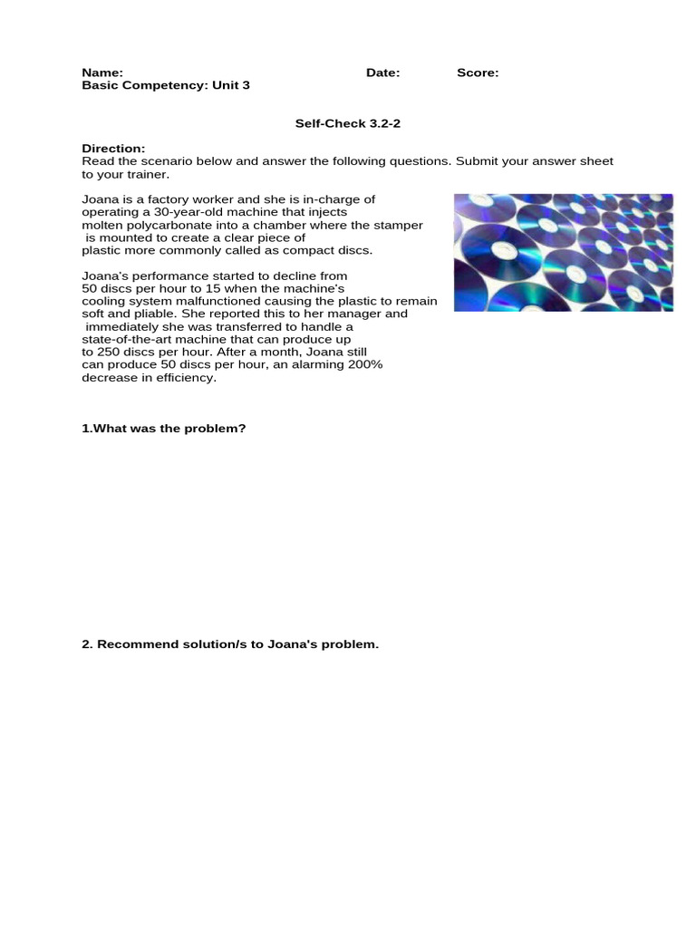 Factory Machine Efficiency Issue | PDF