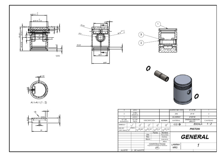 Especificaciones de Piezas y Materiales | PDF