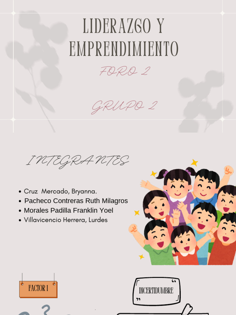 Liderazgo y Emprendimiento | PDF | Iniciativa empresarial | Sicología