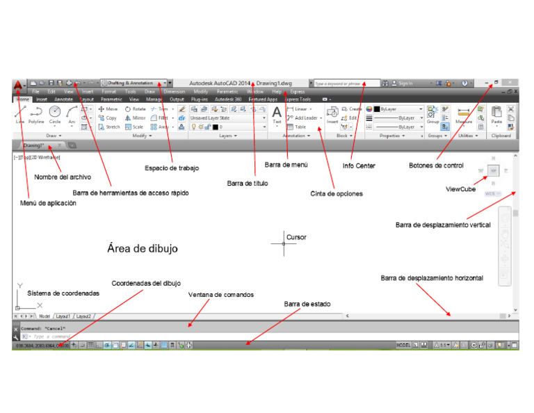 Interfaz de AutoCAD | PDF