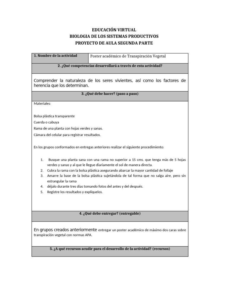 Proyecto de Aula - Parte 2 | PDF | Estilo apa