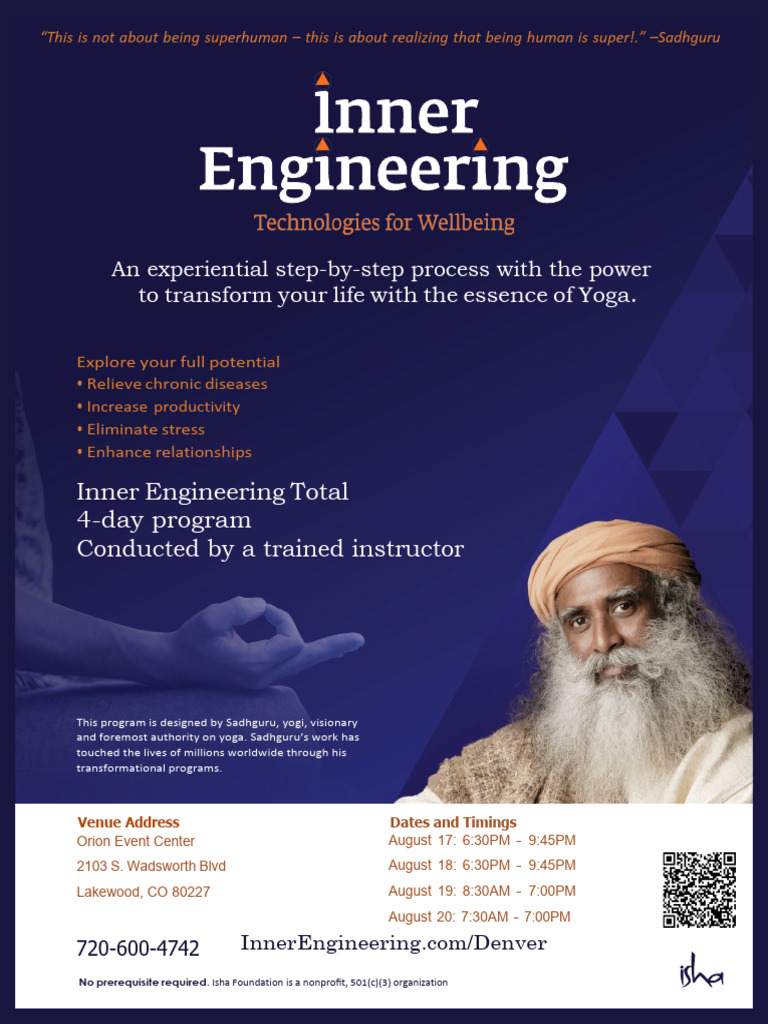 Inner Engineering Yoga Program Denver | PDF