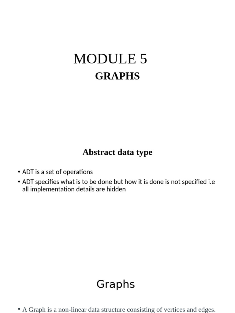 Module 5 pdf vertex graph theory algorithms and data structures