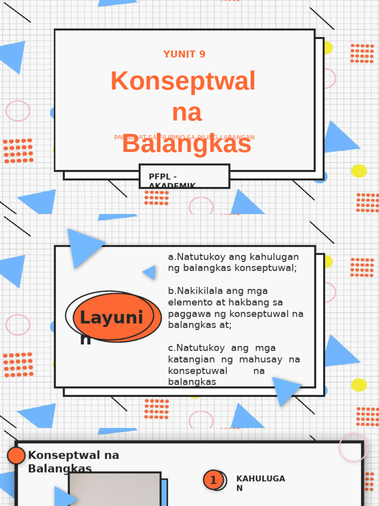 YUNIT 9 - Konseptwal Na Balangkas | PDF