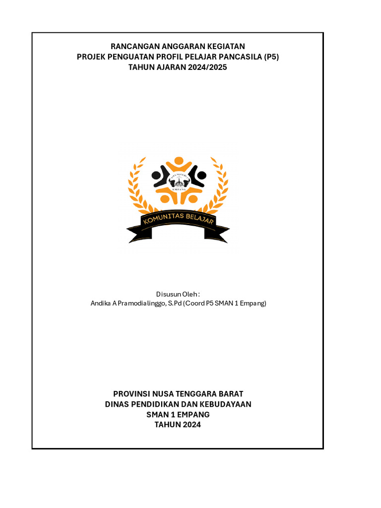 Rab Kegiatan P5 2024:2025 | PDF