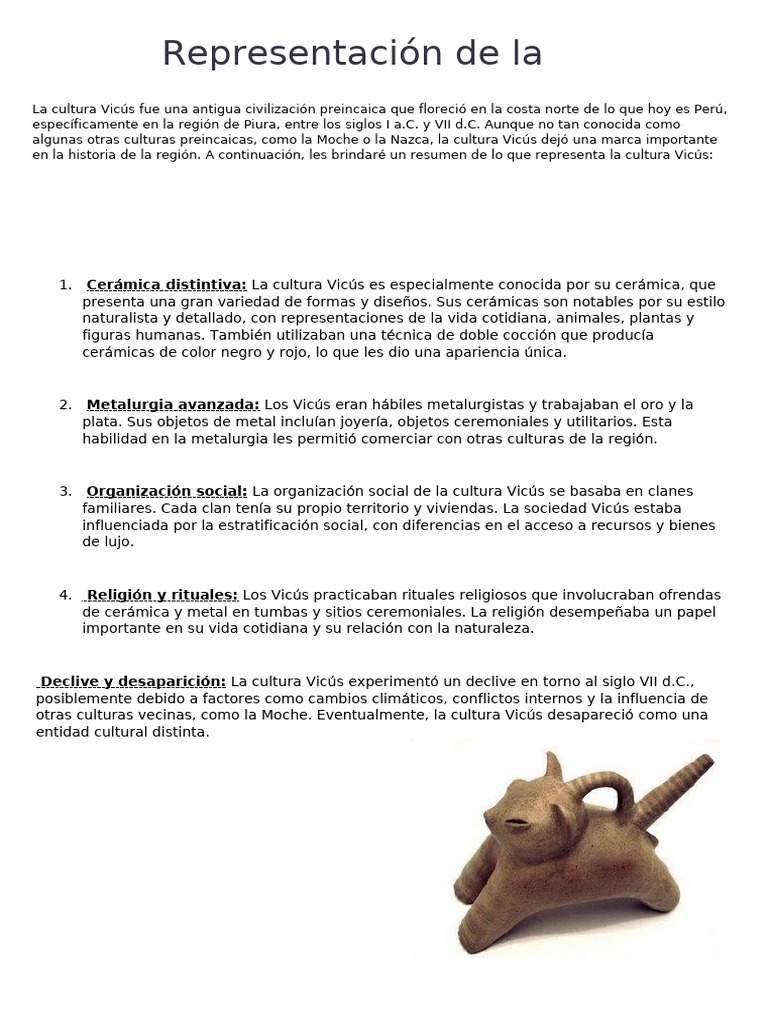 Representación de La Cultura Vicús | PDF | Ciencias sociales