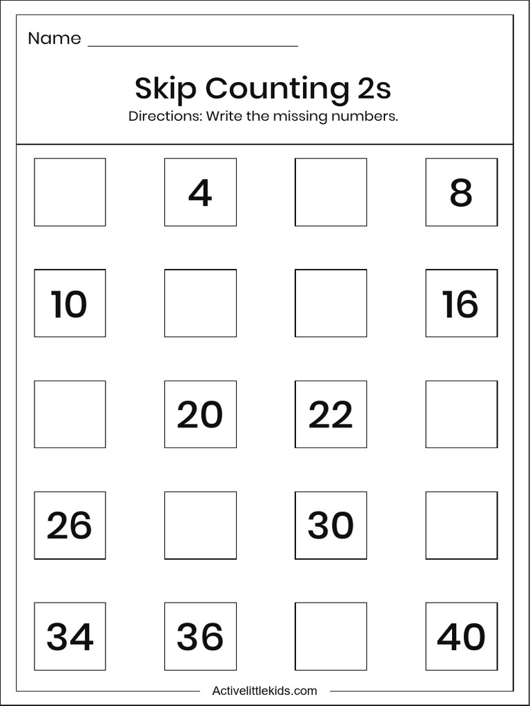 Kindergarten Counting Worksheets 1-20 | PDF