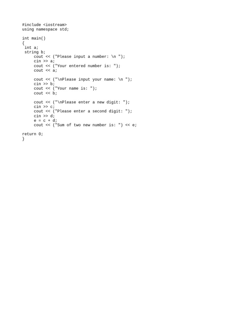 Beginner C++ Input/Output Guide | PDF