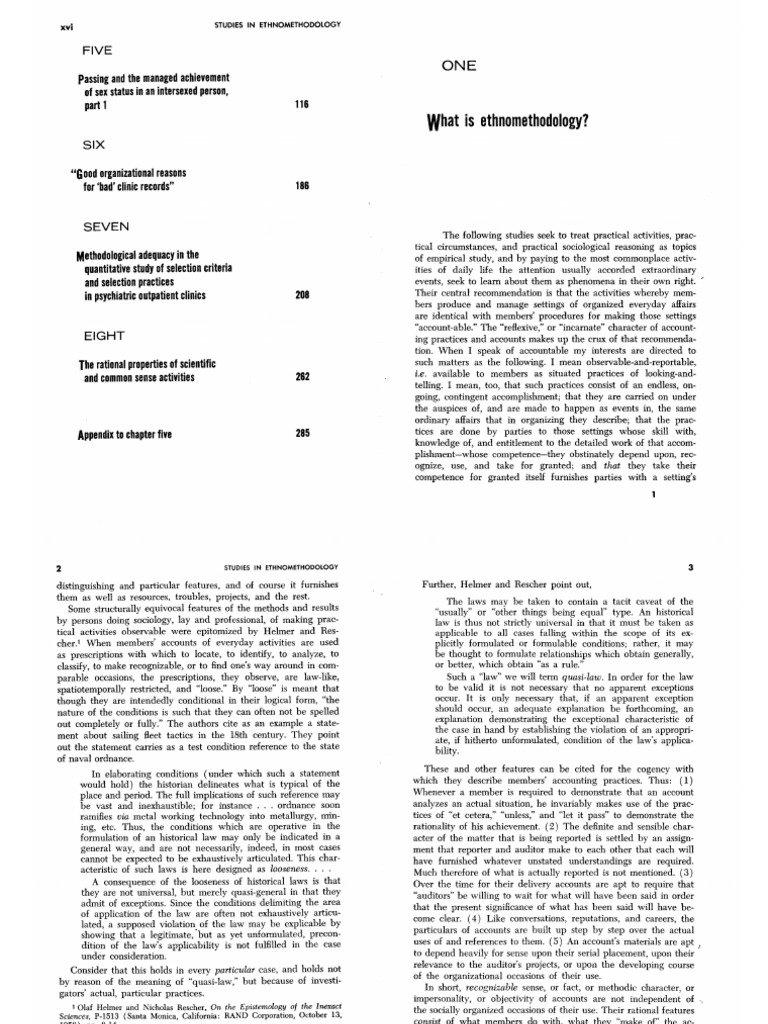 Garfinkel 1967 | PDF