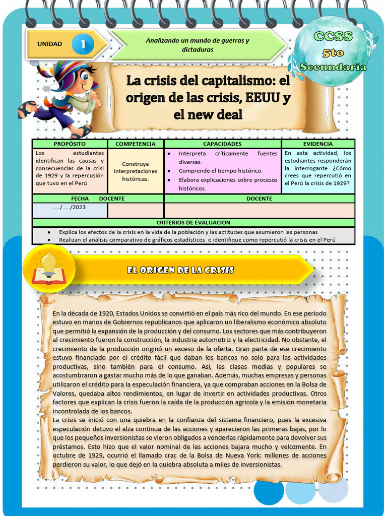 Ficha de Actividad CCSS 5°-Semana 2 | PDF | Macroeconómica | Economias