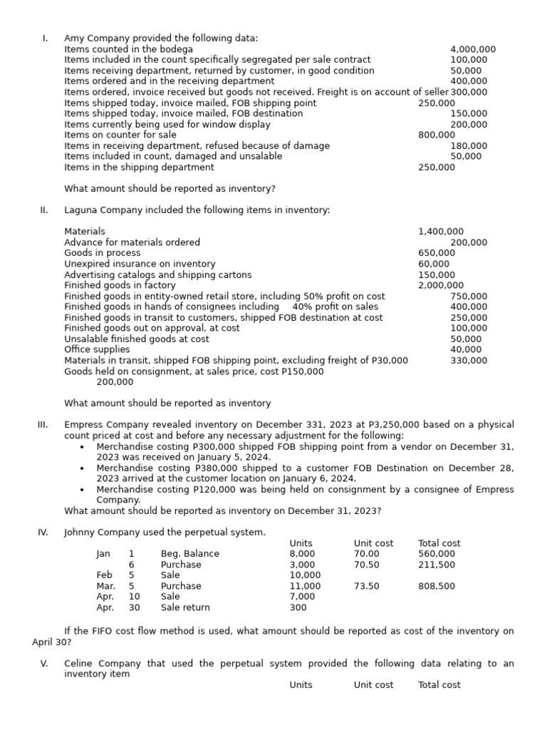 Inventory | PDF | Cost Of Goods Sold | Supply Chain Management