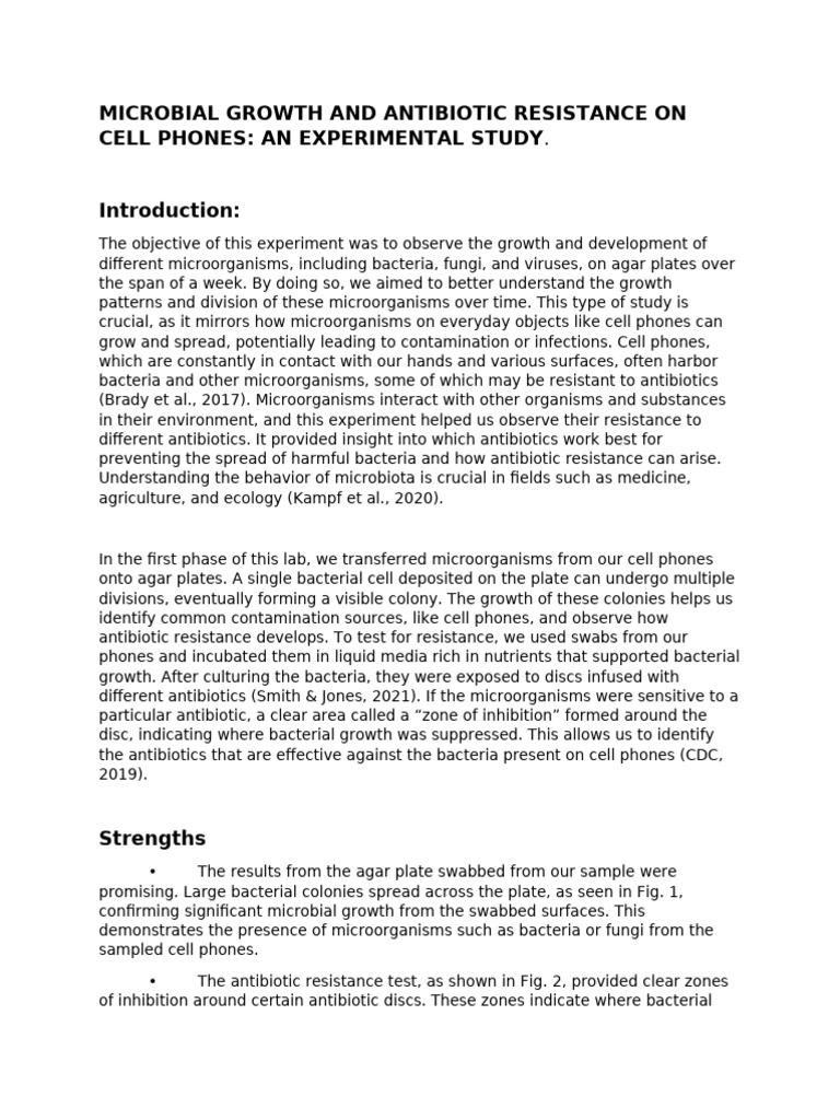 Lab 4, Swot | PDF | Bacteria | Antimicrobial Resistance