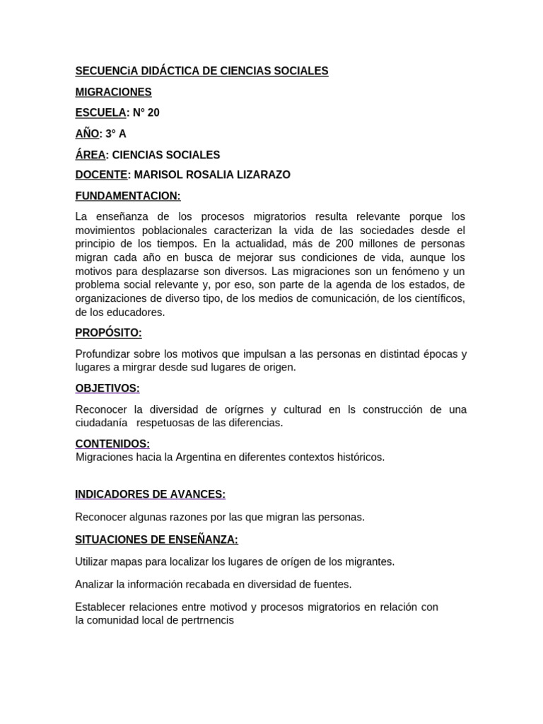 Actividades sobre Migraciones en Secundaria | PDF | Migración humana ...