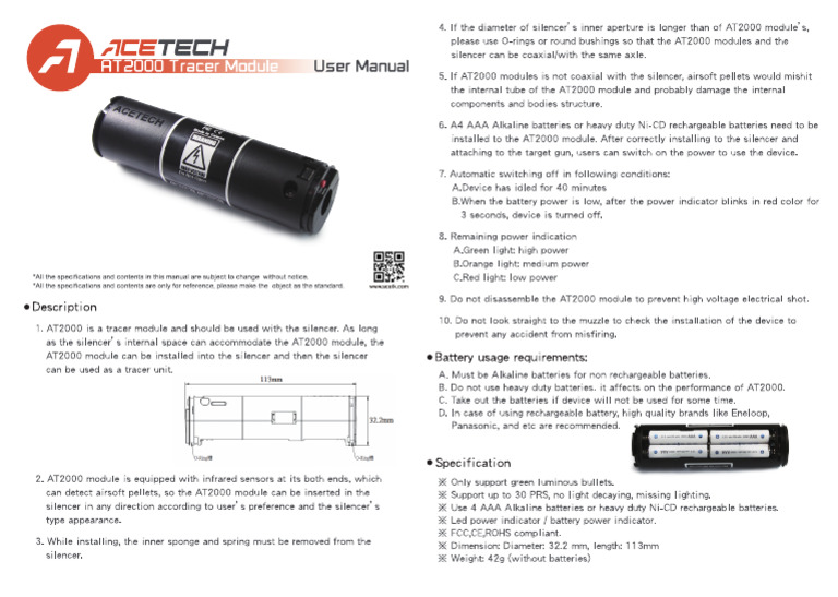 AT2000 User Manual-EN-170807 F | PDF