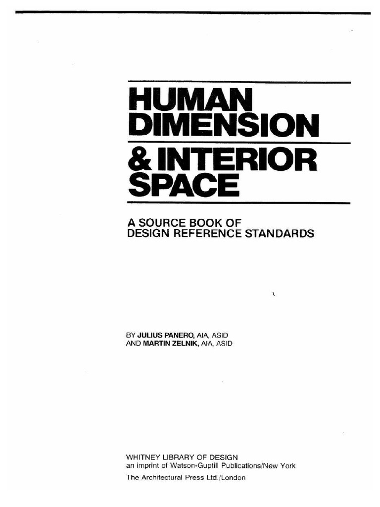 Human Dimension & Interior Space | PDF