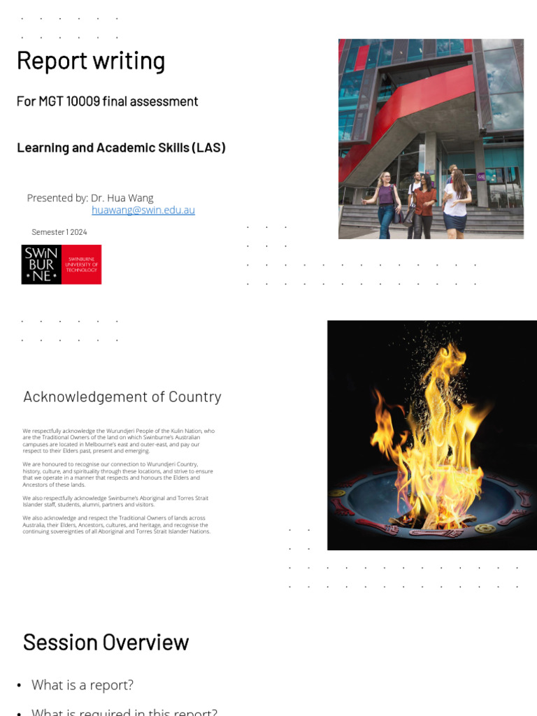 MGT 10009 Report Writing Guide | PDF | Proofreading | Acronym