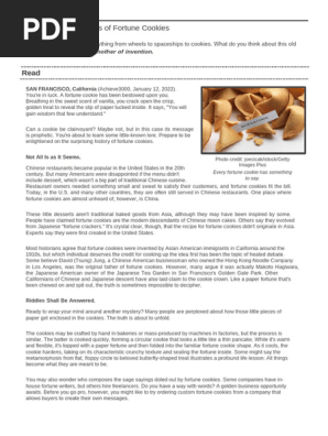 D Comprehension passage (class practice)